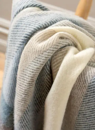 Morning Mist Highland Wool Throw